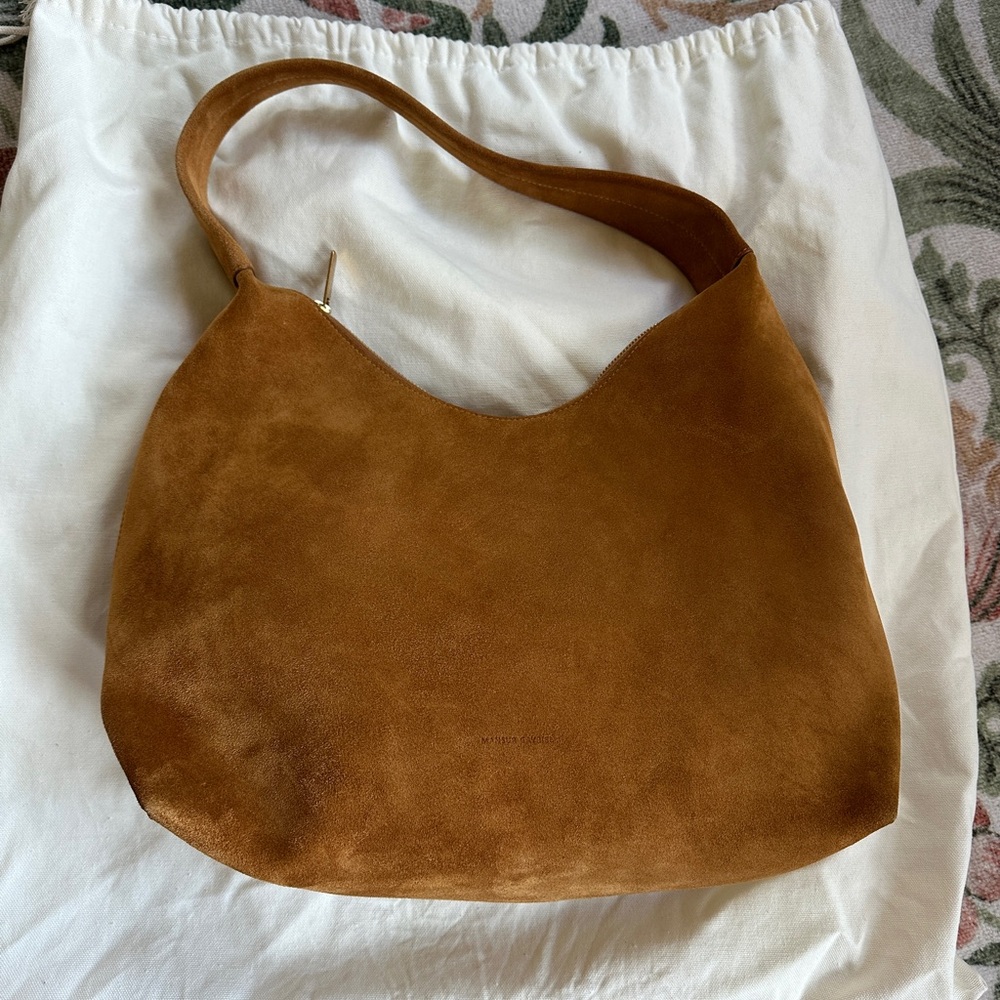 Mansur Gavriel Caramel Suede Candy Hobo Bag